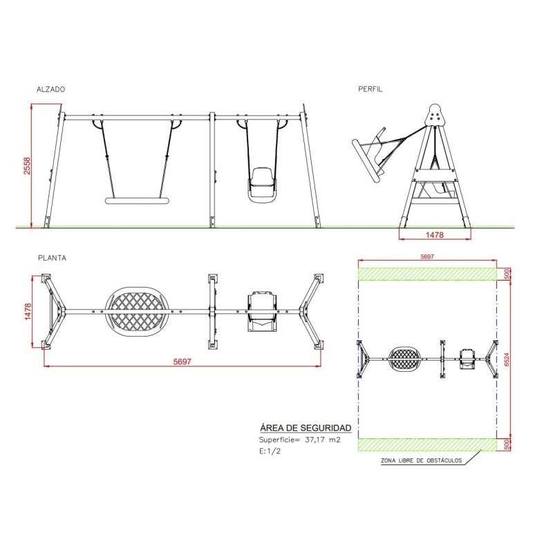 Baloiço BABILONIA ninho + Assento Inclusivo