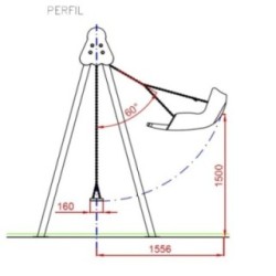 Baloiço Bilugar Inox Inclusivo