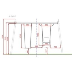 Baloiço Bilugar Inox Inclusivo