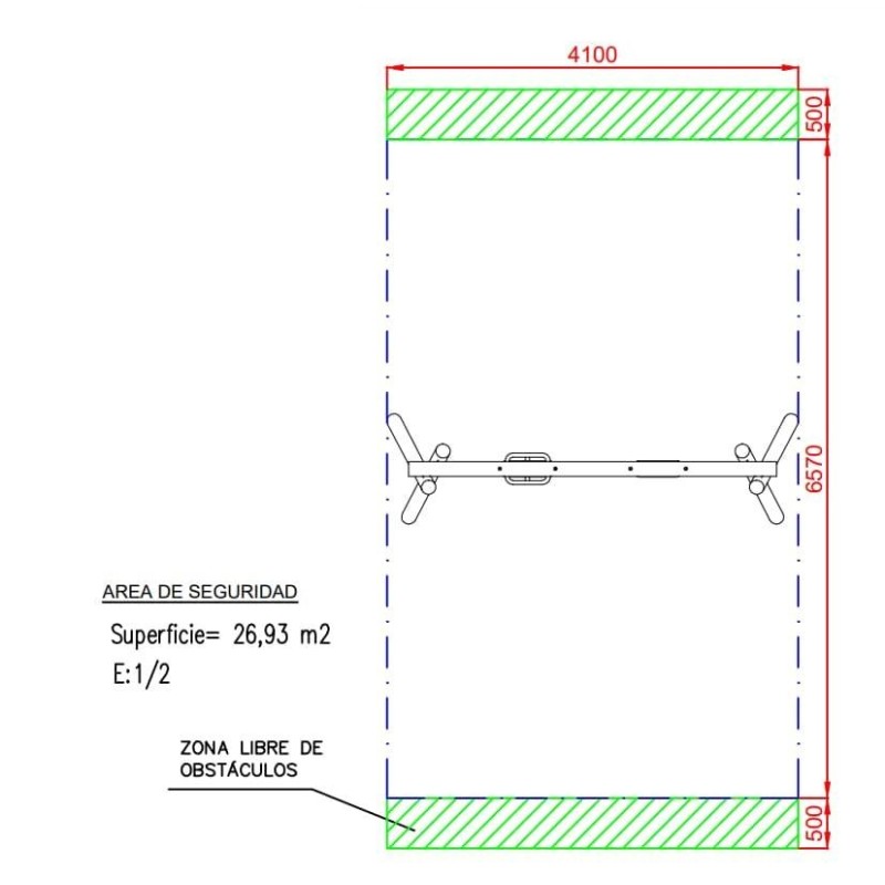 Baloiço de madeira robinia Boí