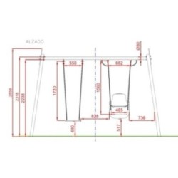 Gronxador Biplaça Metàl·lic Inclusiu