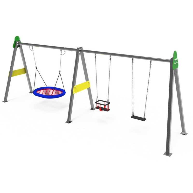 Balanço INOX PERSÉPOLIS DUPLO + ASSENTO NINHO