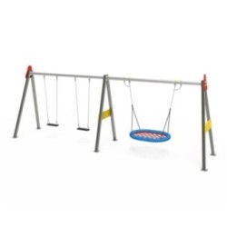 Balanço INOX PERSÉPOLIS DUPLO + ASSENTO NINHO