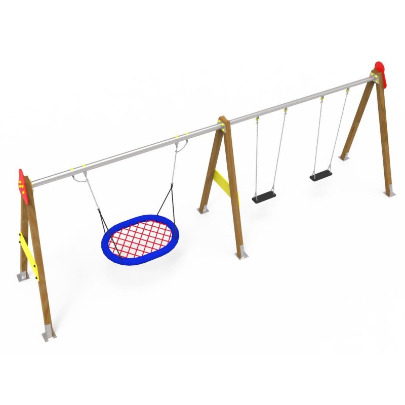 Columpio PERSÉPOLIS doble + asiento nido