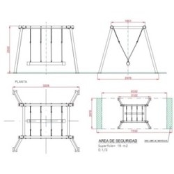 Baloiço GOLIATH triplo oscilante