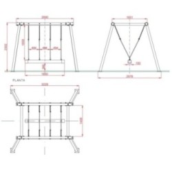 Baloiço GOLIATH triplo oscilante