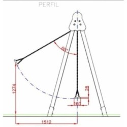 Baloiço bilugar assentos planos