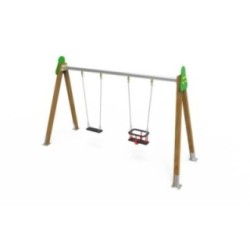 Columpio biplaza asientos mixtos