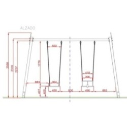 Columpio biplaza asientos mixtos