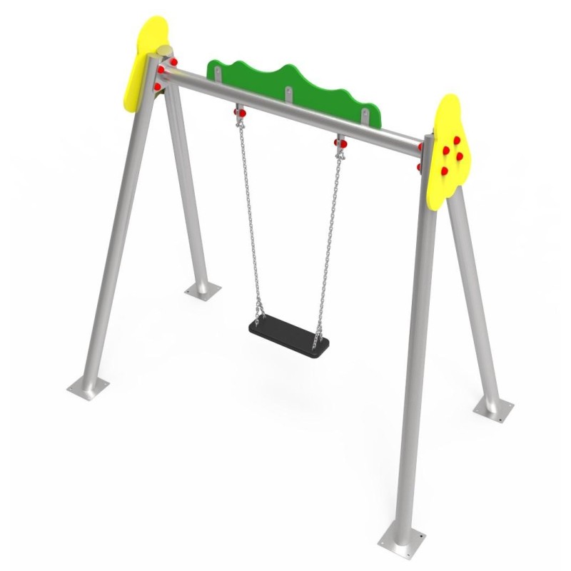 Gronxador monoplaça metàl·lic seient pla