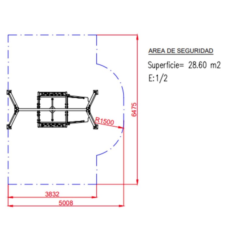 Columpio INOX Inclusivo para SILLA DE RUEDAS