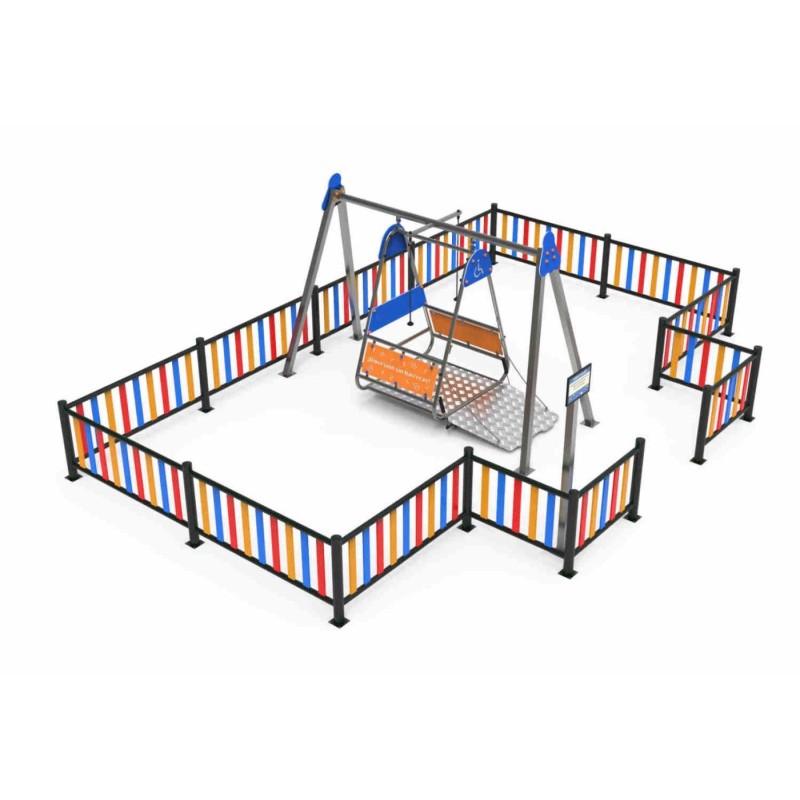 Columpio INOX Inclusivo para SILLA DE RUEDAS