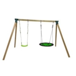 Columpio de madera cuadrada Masgames AKINA XL