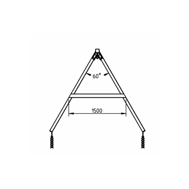 Columpio doble madera cuadrada Masgames KATA XL + asiento bebé