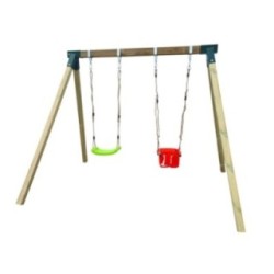Columpio doble madera cuadrada Masgames REIKO L