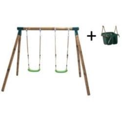 Columpio doble Masgames KADI L + asiento bebé