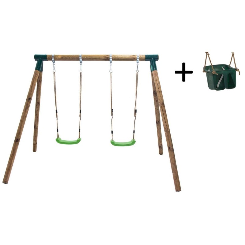 Columpio doble Masgames KADI L + asiento bebé
