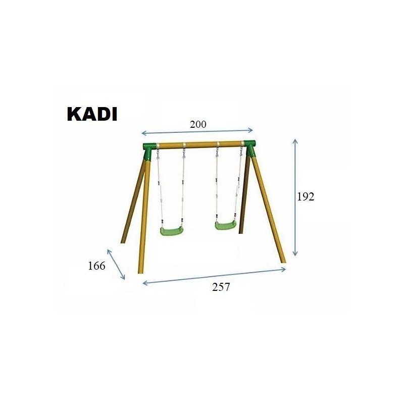 Columpio doble Masgames KADI L + asiento bebé