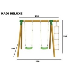 Columpio triple Masgames KADI L Deluxe + asiento bebé