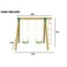 Columpio triple Masgames KADI L Deluxe + asiento bebé