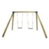 Columpio doble madera cuadrada MASGAMES KARAI DELUXE ADULTOS asientos con cuerda