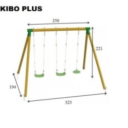 Baloiço triplo Masgames KIBO XL Plus