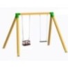 Columpio doble de madera MASGAMES Vega