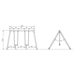 Columpio doble de madera MASGAMES Vega