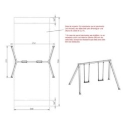 Columpio doble de madera MASGAMES Vega