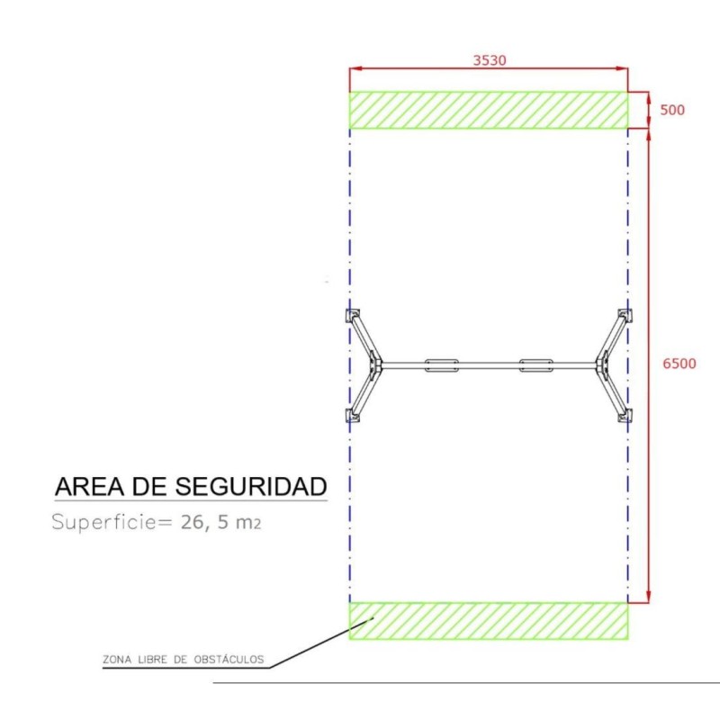 Gronxador doble de fusta MASGAMES Draco seients plans