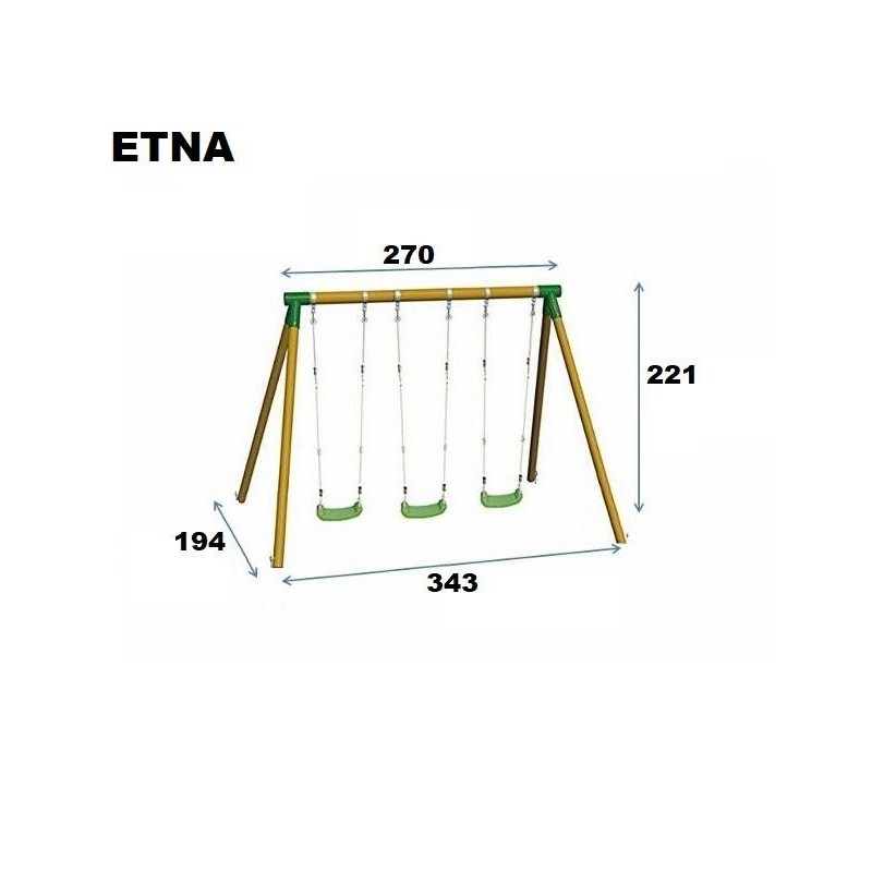 Columpio triple Masgames ETNA XL + asiento bebé