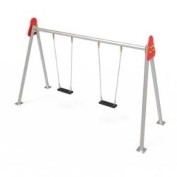 Columpio biplaza metálico asientos planos