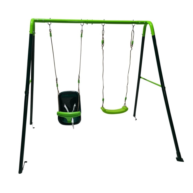 Baloiço metálico duplo MASGAMES OLEA + assento criança