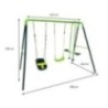 Columpio metálico triple MASGAMES GINGO + asiento bebé