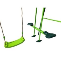 Columpio metálico triple MASGAMES GINGO + asiento bebé