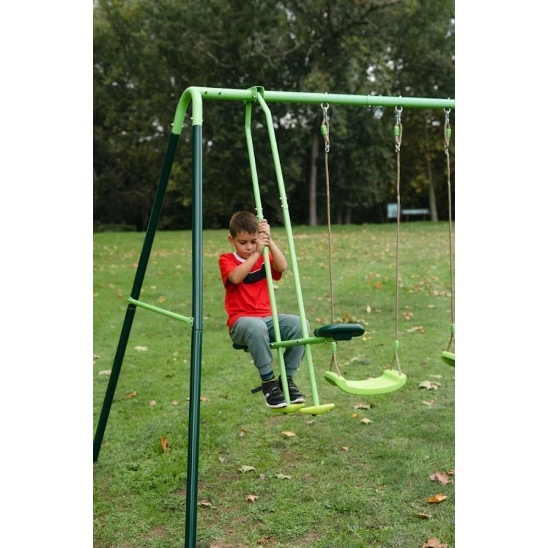 Columpio metálico triple MASGAMES GINGO + asiento bebé