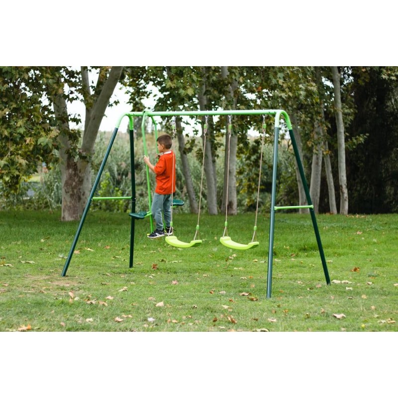 Columpio metálico triple MASGAMES GINGO + asiento bebé
