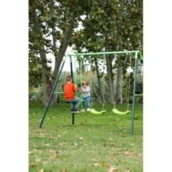 Columpio metálico triple MASGAMES GINGO + asiento bebé