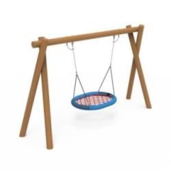 Baloiço ninho de madeira robinia Oix