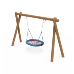 Baloiço ninho de madeira robinia Oix