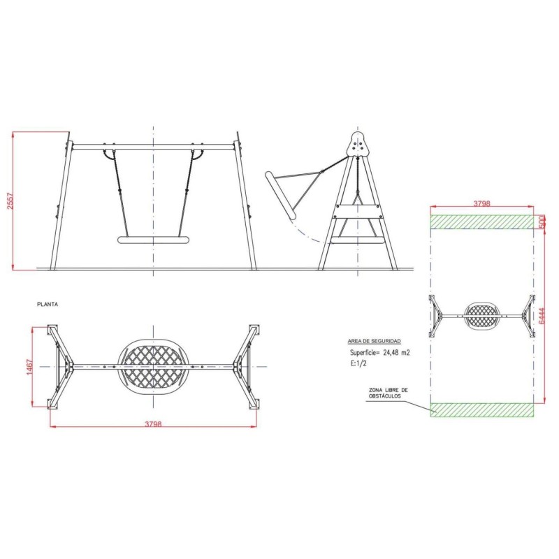 Baloiço ninho metálico