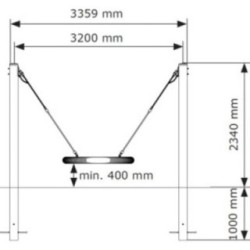 Columpio Rosette con postes