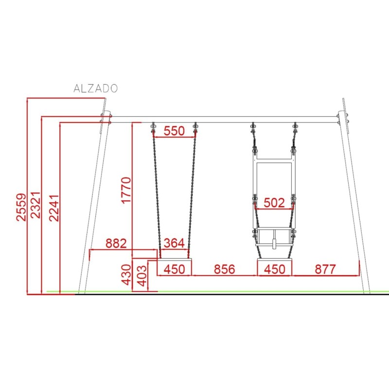 Gronxador triple INOX CHAXI pla + mixtes