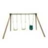 Columpio de madera cuadrada Masgames NORI XL + asiento bebé
