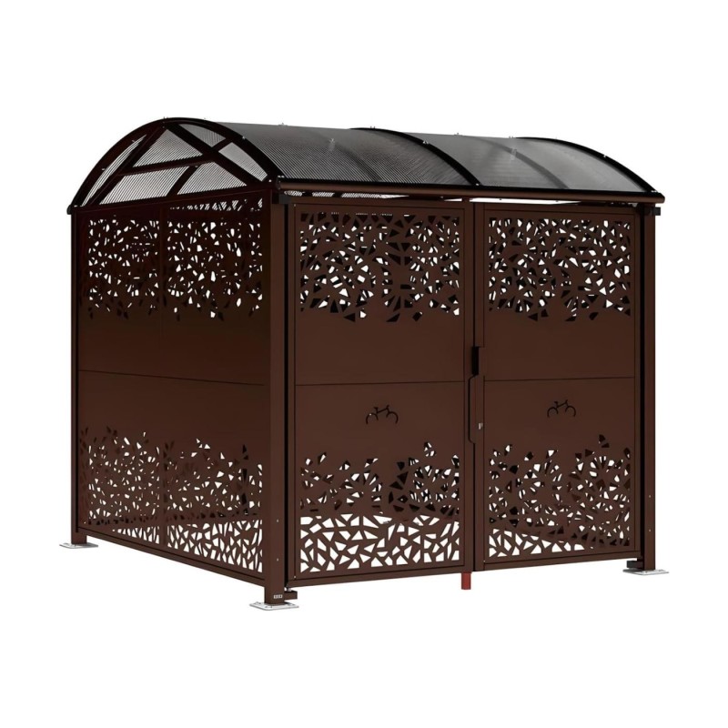 Refugio para bicicletas con puerta Chapa L