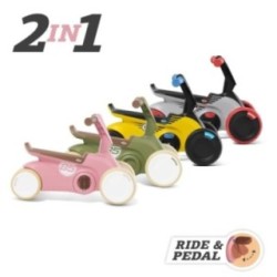 BERG GO² Retro Pink andador evolutivo a coche de pedales