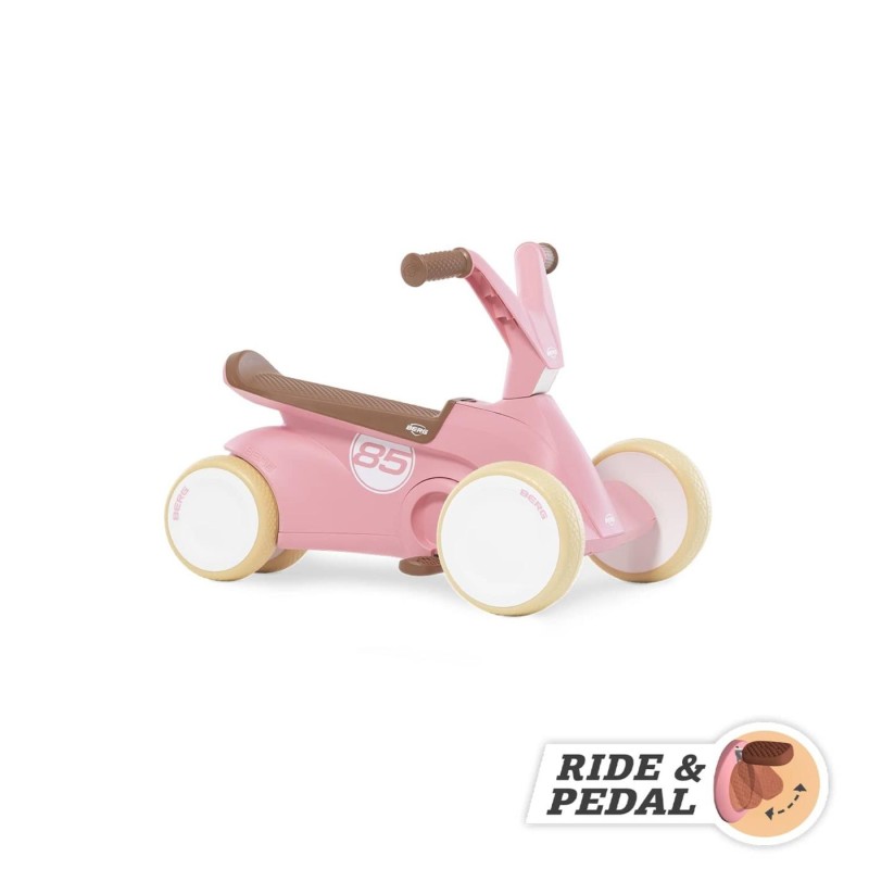 BERG GO² Retro Pink andador evolutivo a coche de pedales