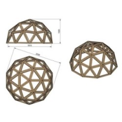 Domo geodésico de madera MASGAMES L