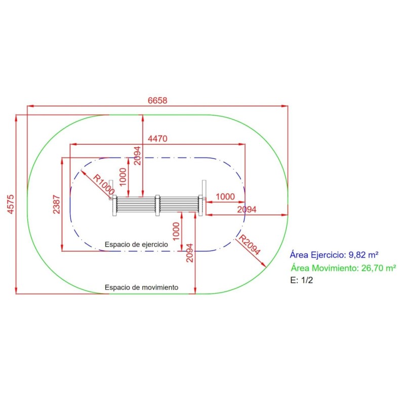 Espalderas inclinadas de madera