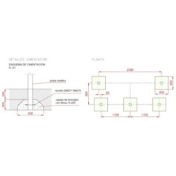 Espalderas inclinadas de madera
